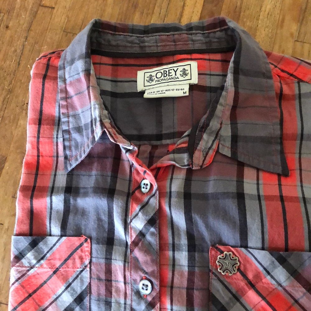 Obey button up shirt